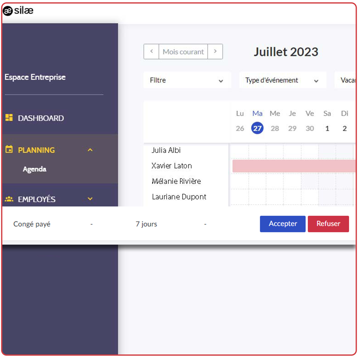 Congés payés gestion simplifiée avec SILAE RH